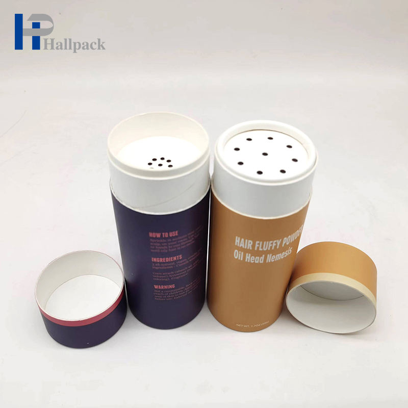 Tube de tamis en papier kraft de haute qualité, conception de tamis rond personnalisable pour les aliments, emballage de cylindre de puissance coloré et à moindre coût
