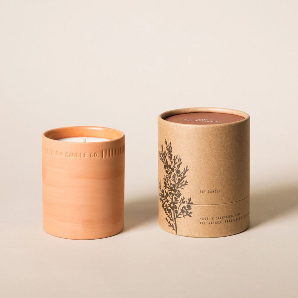 Emballage fait sur commande qui respecte l'environnement de tube de papier emballé par boîte de cylindre de carton de cadeau et de métier pour la bougie
