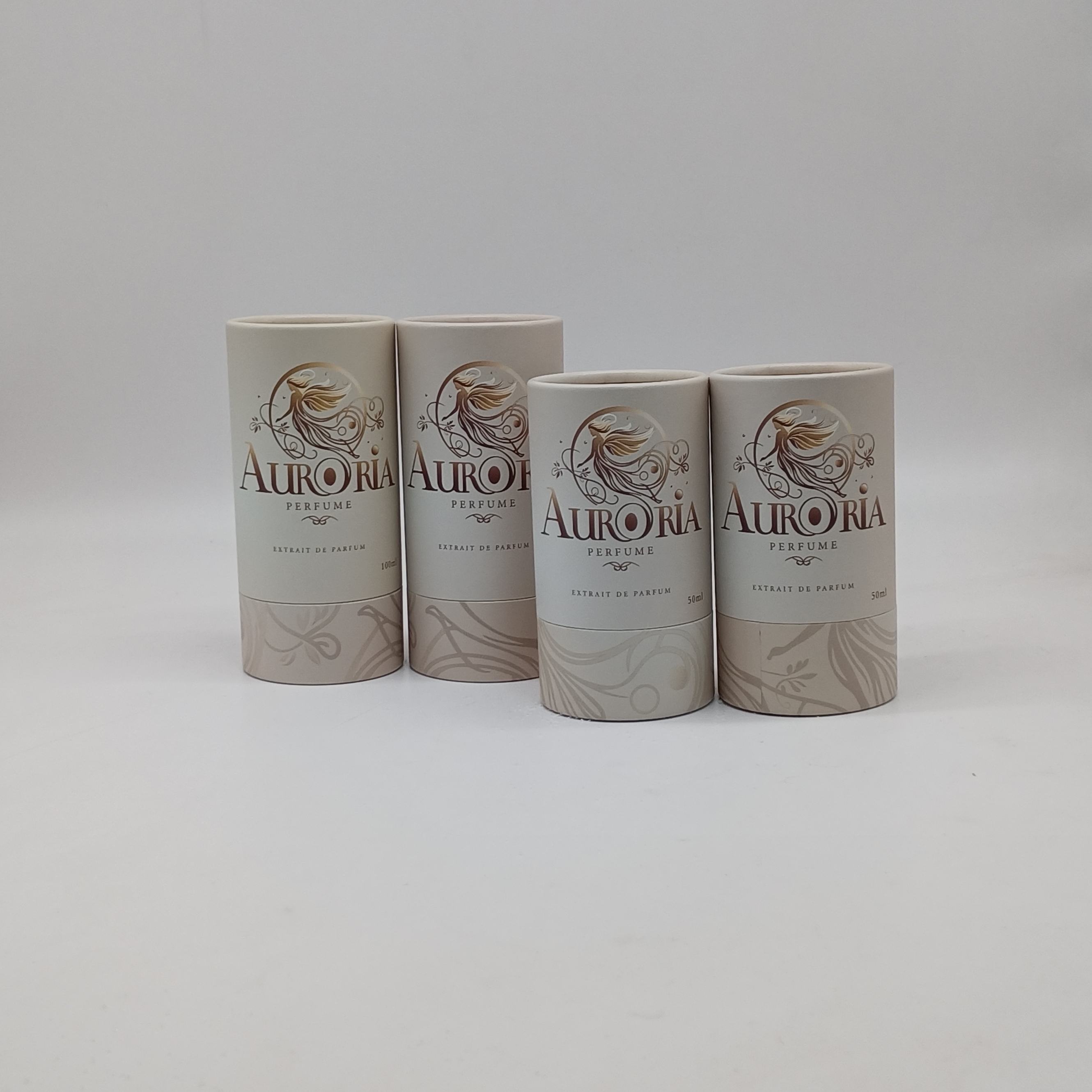 Parfum de conception de paquet de tube de papier de cylindre de carton kraft biodégradable pour le cadeau