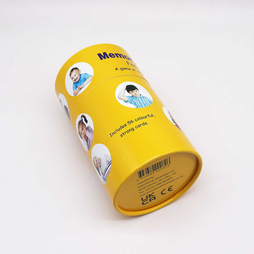 Autocollants créatifs personnalisés, emballage rond pour jeux de bonne mémoire, carte de monopole d'échecs volants, emballage de boîte aveugle pour jeu de marée