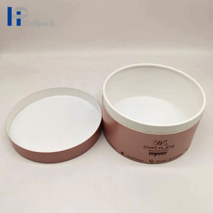 Tube rond de papier d'emballage d'or chaud rose écologique pour des accessoires de mode