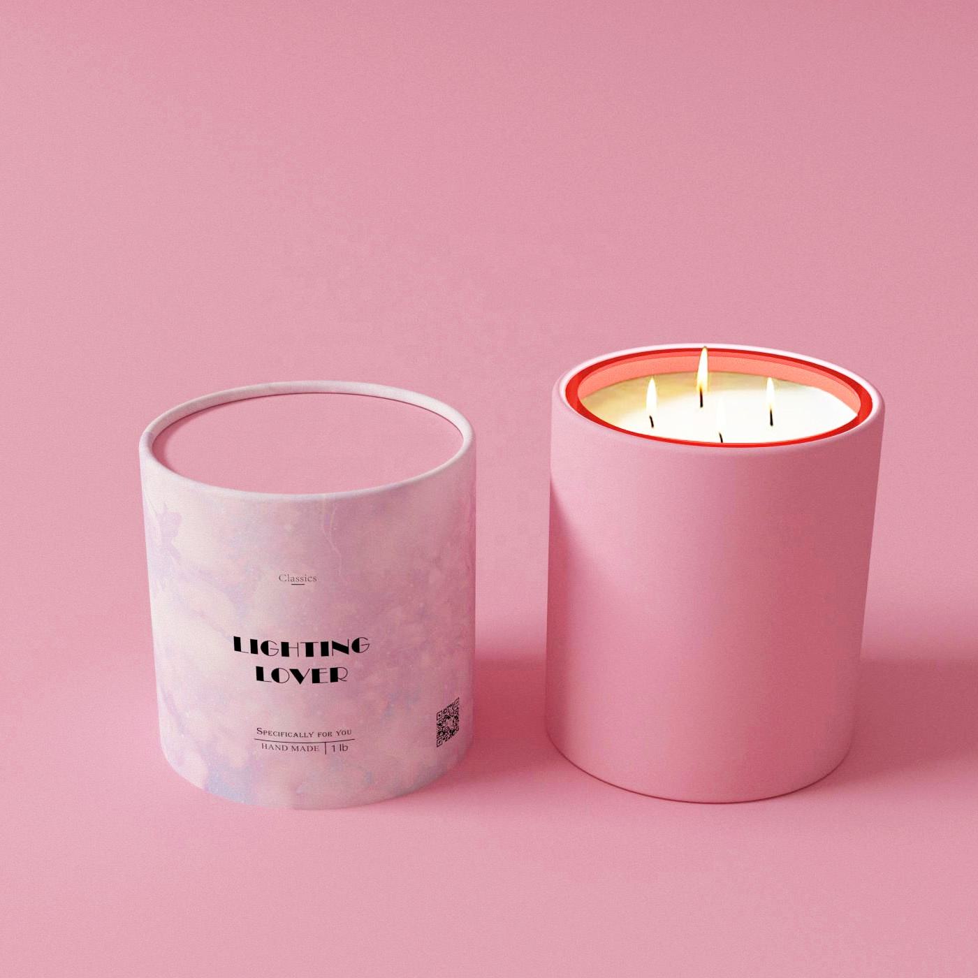 Le cylindre fait sur commande qui respecte l'environnement de carton d'emballage de métier enferme dans une boîte l'emballage de tube de papier pour la bougie