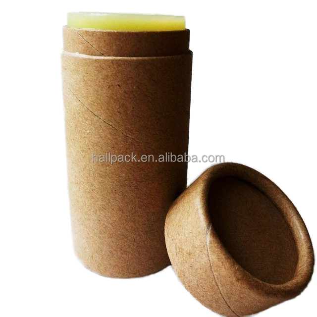 Cylindre de marchandises Spot de 1oz, emballage cosmétique, noyau, Tube en papier extractible, en carton Kraft, papier artisanal, emballage de barre de Lotion