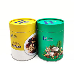 Emballage adapté aux besoins du client de boîte de tube rond emballé par carton de catégorie comestible de conception pour le thé de café d'écrous