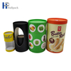 Boîte faite sur commande écologique de cylindre de carton de catégorie comestible avec l'emballage de tube de papier de fenêtre de PVC pour des noix de chocolat de biscuit de boisson