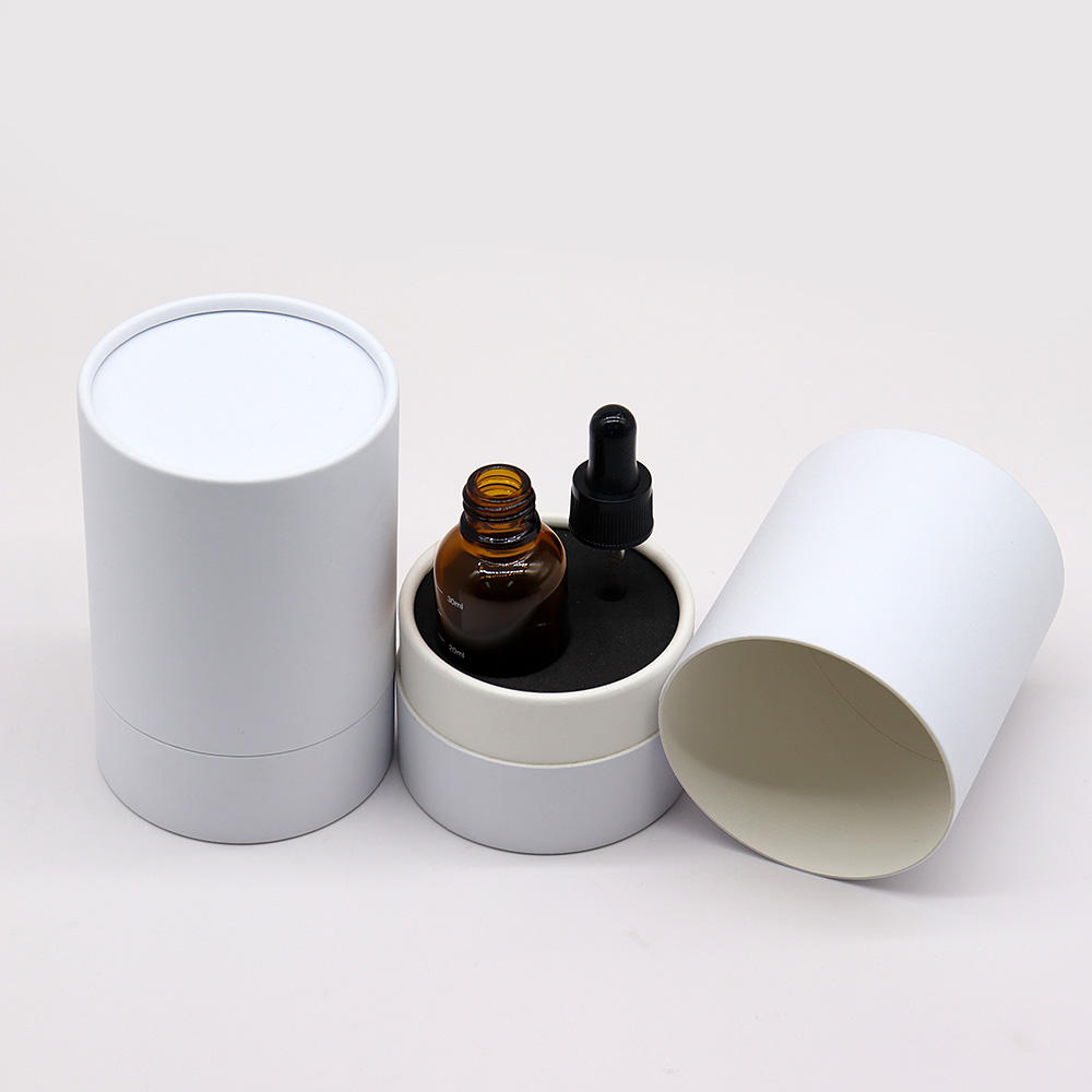 Emballage de tube rond emballé en carton cosmétique personnalisé de haute qualité pour bouteille de parfum d'huile essentielle