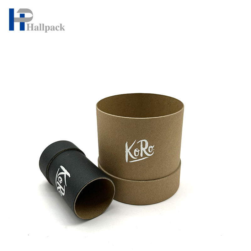 Carton de papier Kraft mat biodégradable de haute qualité, Tube de papier rond, serviette, vêtements, sous-vêtements, foulard en soie, emballage en Tube de papier cadeau
