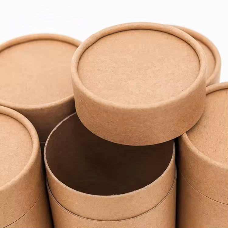 Tube de papier kraft biodégradable empaquetant la boîte à thé de tube de papier de thé