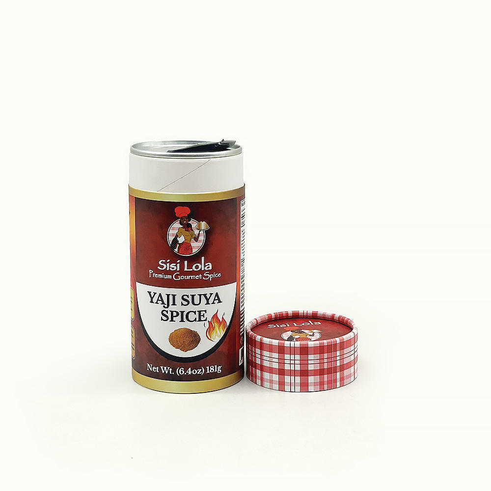 Boîte cylindrique en carton Kraft biodégradable, personnalisée, couvercle à déchirure facile de qualité alimentaire, Tubes en papier à 3 couches, emballage d'assaisonnement