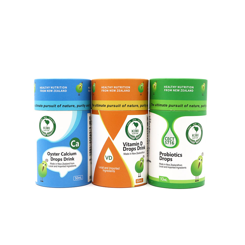 Tube rond de cylindre de café biodégradable de logo fait sur commande de boîte de tube de papier kraft de carton de catégorie comestible pour le thé