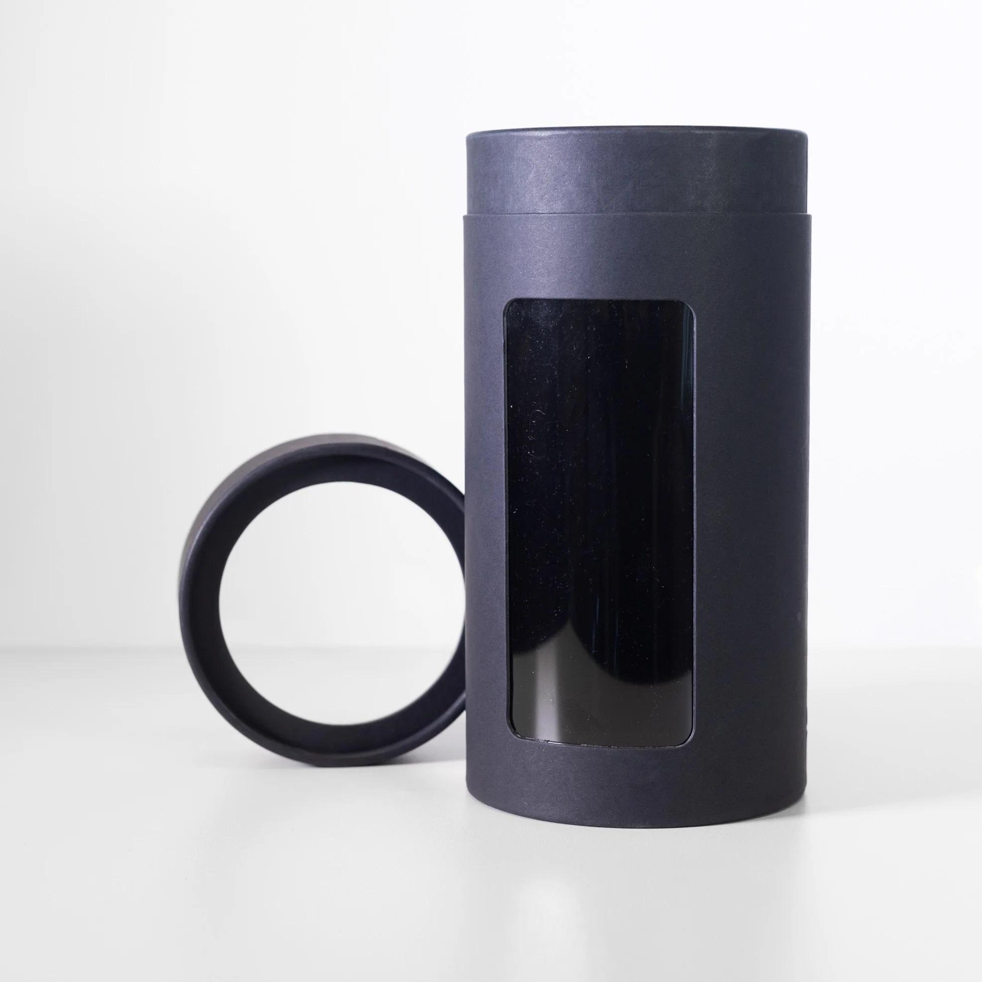 Tube de papier vide rond personnalisé, emballage de bougie en tissu Kraft biodégradable, boîte de cylindre de fenêtre