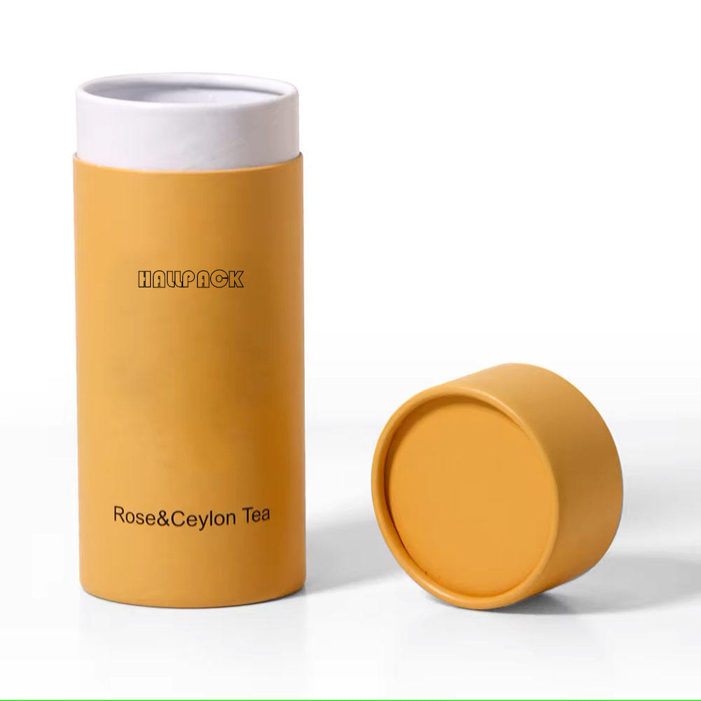 Tube fait sur commande de papier d'avoine de grain de café de récipient de poudre de carton de cylindre pour l'emballage de papier de catégorie comestible