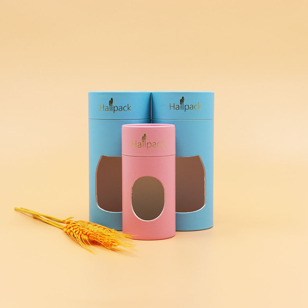 Tube de papier écologique en carton de qualité alimentaire, cylindre en carton, avoine en conserve, Tube de papier alimentaire pour petit déjeuner avec fenêtre