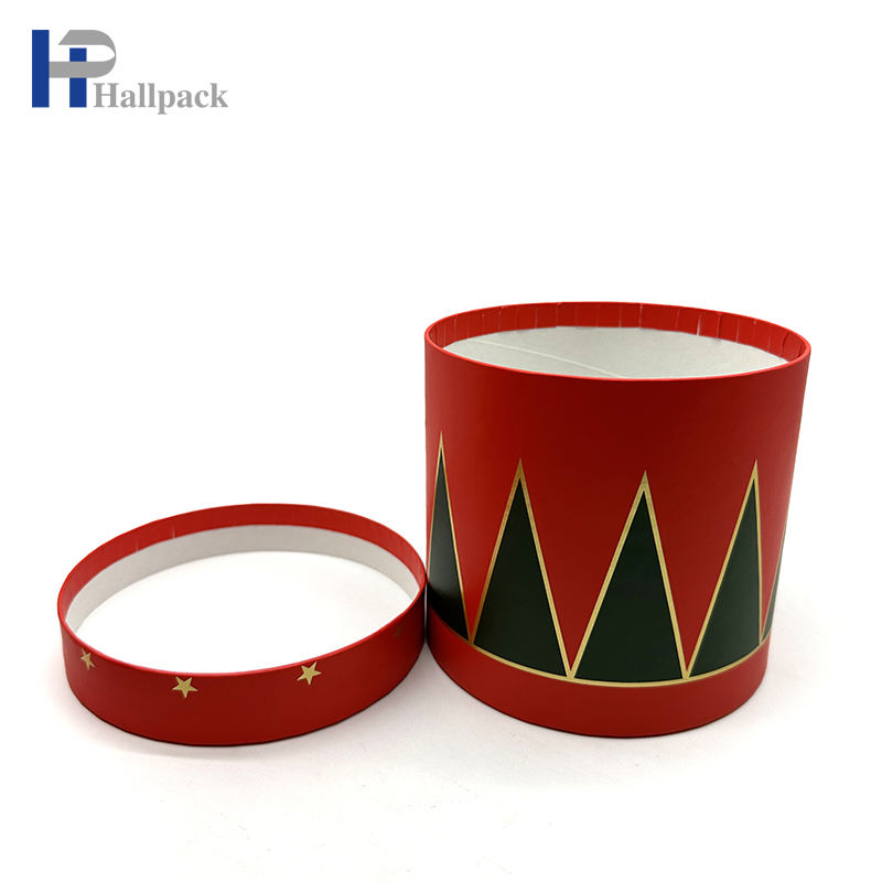 Cylindre d'impression personnalisé, emballage en carton de Style de noël, coffret cadeau, boîte à jouets, emballage en papier, Tube