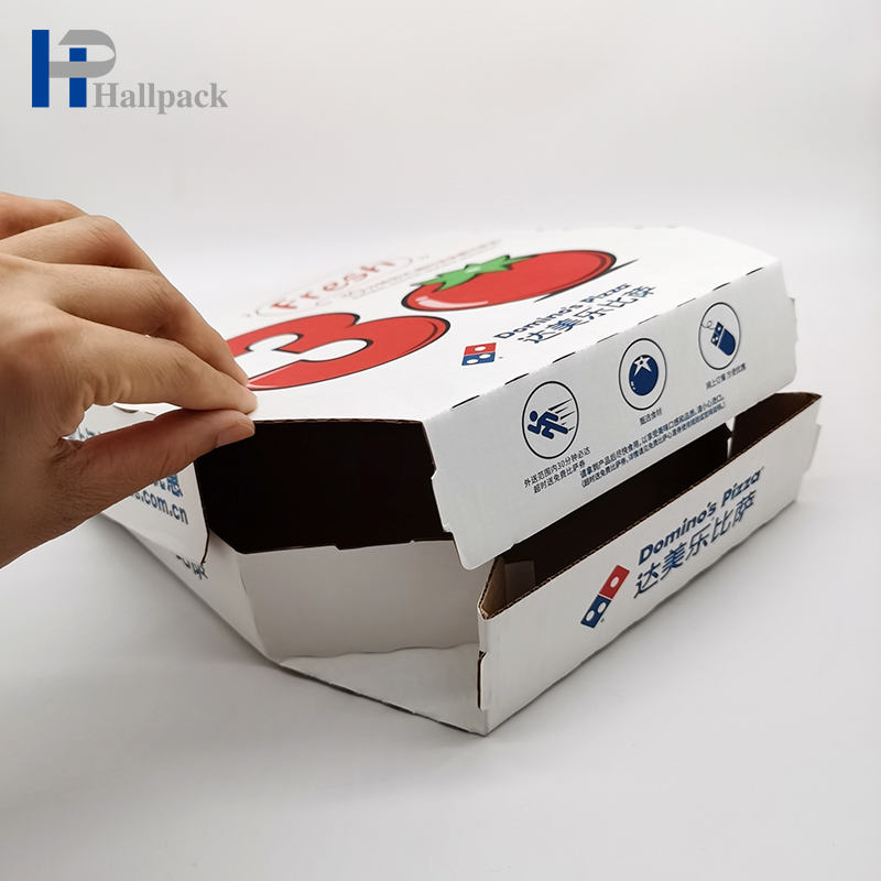 Boîte de papier d'emballage de qualité alimentaire imprimée par conception personnalisée de boîte à pizza