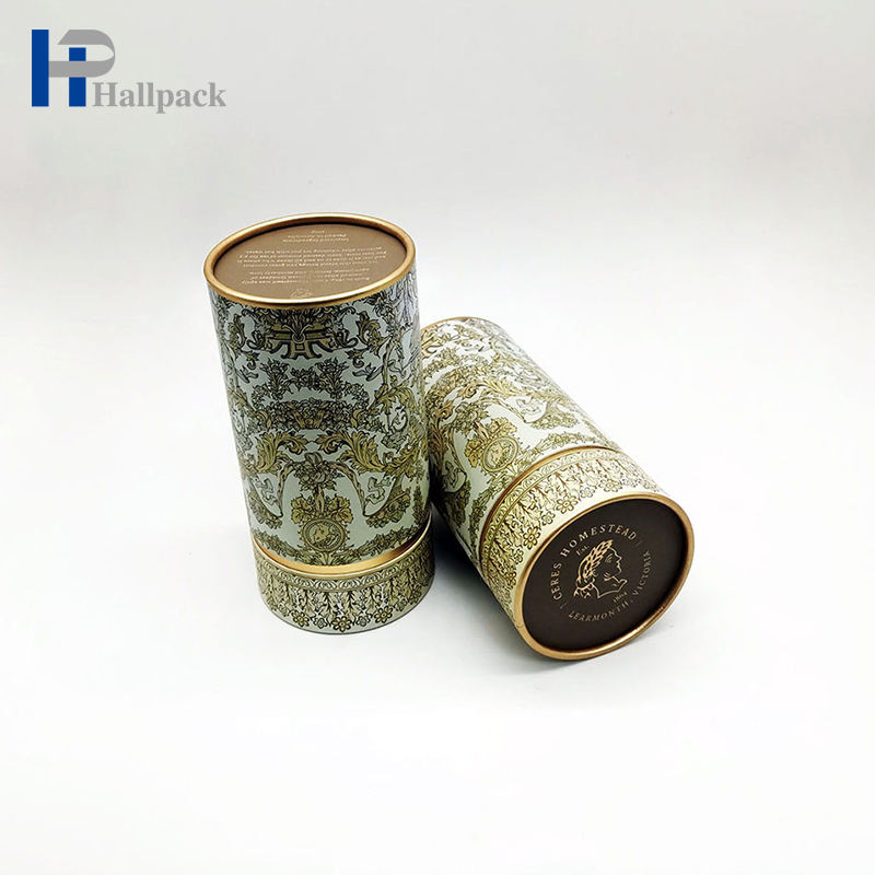 Tube de papier en feuille d'or, Eyeliner Shaker, emballage personnalisé, boîte en papier, cylindre de papier de qualité alimentaire moins cher pour le thé