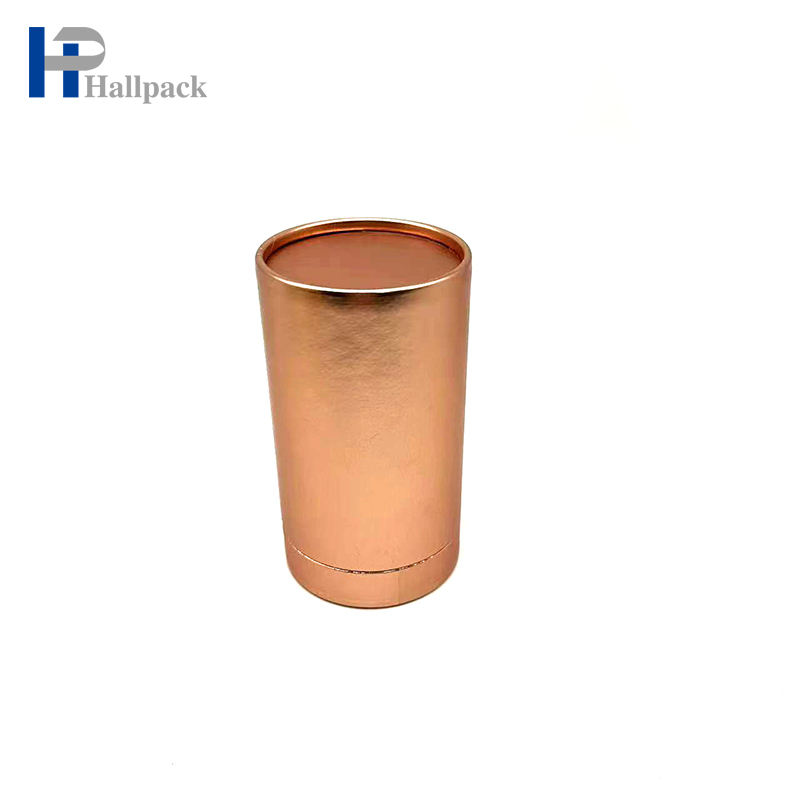 Tube de papier recyclable écologique de vente chaude Tube de papier personnalisé en or rose