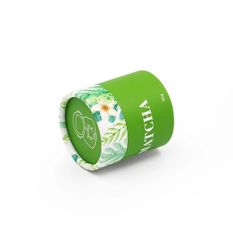 Emballage de tube en papier personnalisé pour récipient en poudre de matcha 30 g