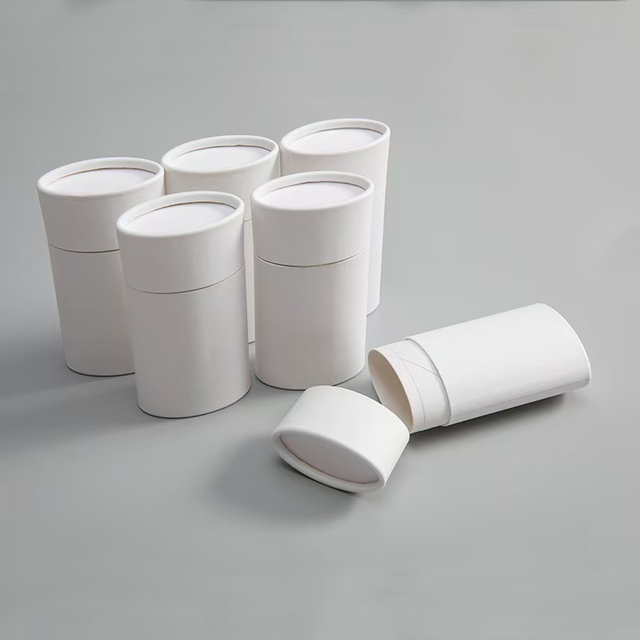 Emballage de tube de push en papier esthétique pour baume à lèvres à lèvres déodorant