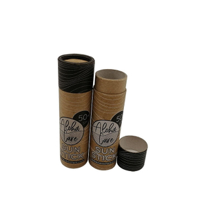Tube de papier de baume à lèvres Kraft brun 100% emballage en carton push-up biodégradable emballage de papier de barre de Lotion de cosmétiques