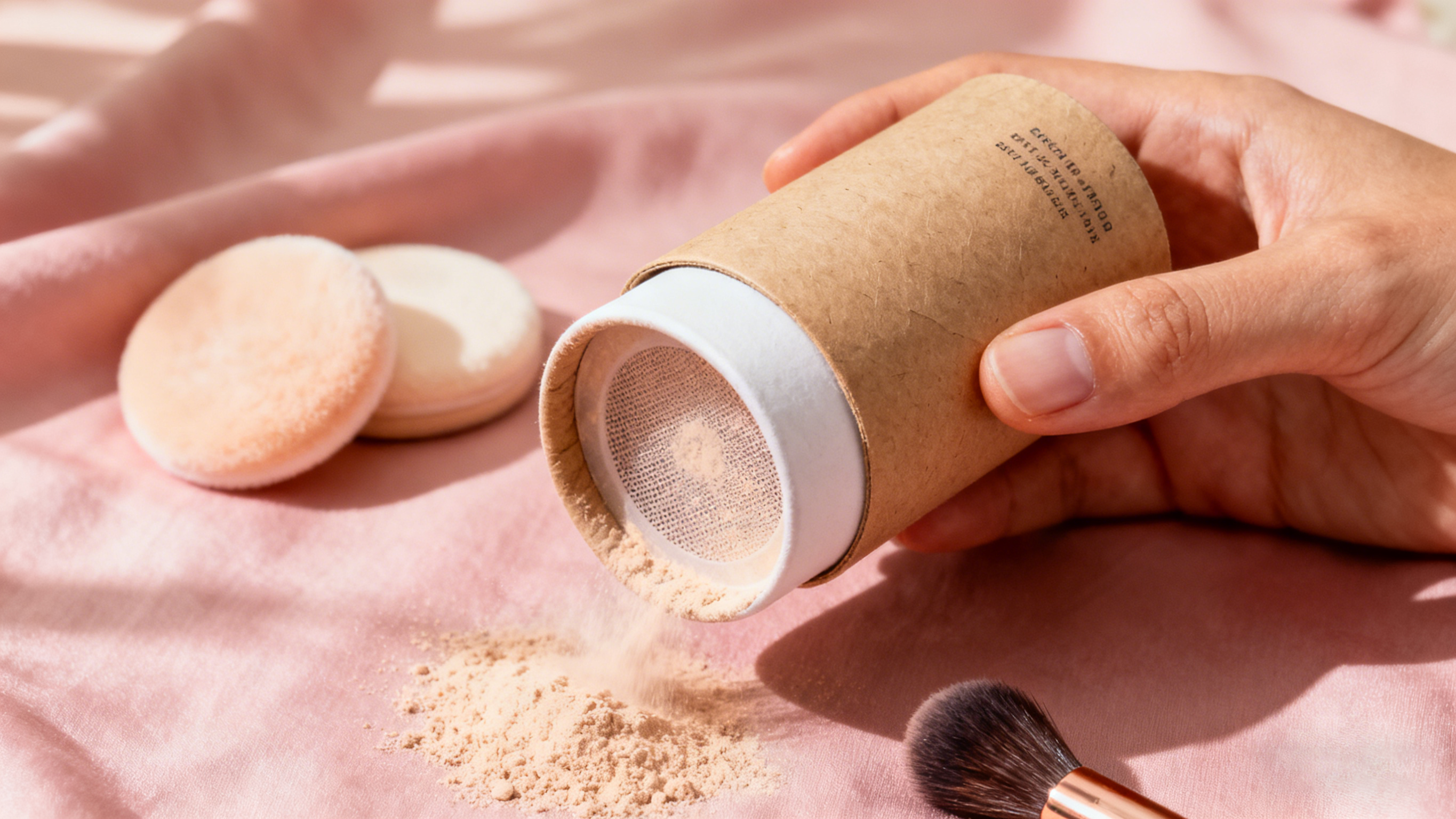 Emballage de tube en papier avec tamis pour la poudre l&acirc;che