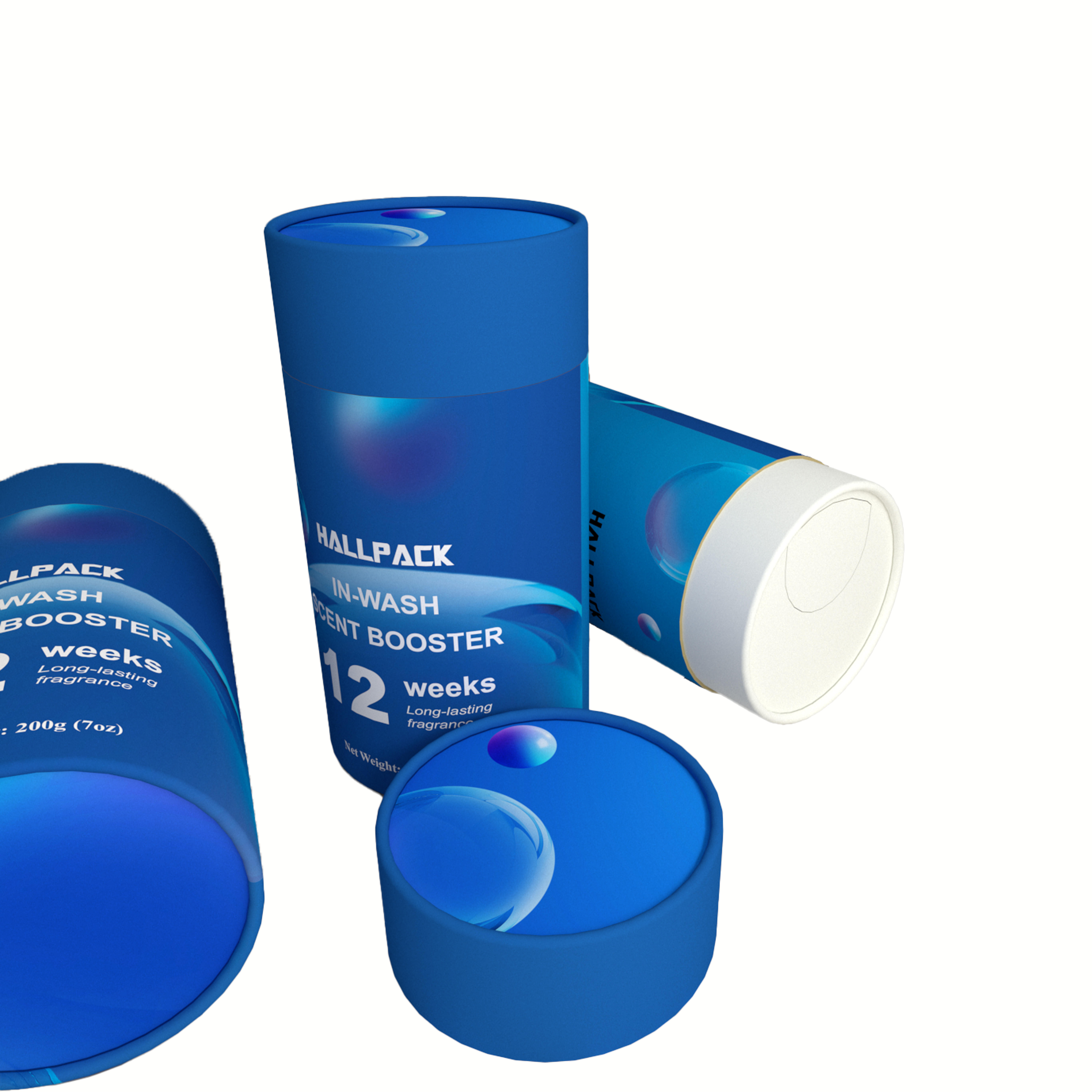 Tube en carton de forme ronde avec logo personnalisé, emballage push-up en papier biodégradable pour rehausseur de parfum de lavage cosmétique
