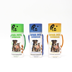 Tubes d'emballage biodégradables et écologiques, boîte cylindrique en carton Kraft de qualité alimentaire, emballage en Tube de papier pour aliments pour animaux domestiques