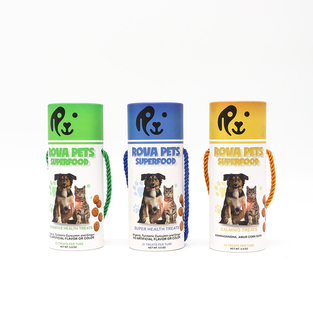 Tubes d'emballage biodégradables et écologiques, boîte cylindrique en carton Kraft de qualité alimentaire, emballage en Tube de papier pour aliments pour animaux domestiques