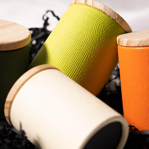 Couvercle en bois biodégradable de qualité alimentaire, emballage de cylindre de thé, Tube rond en papier Kraft de café