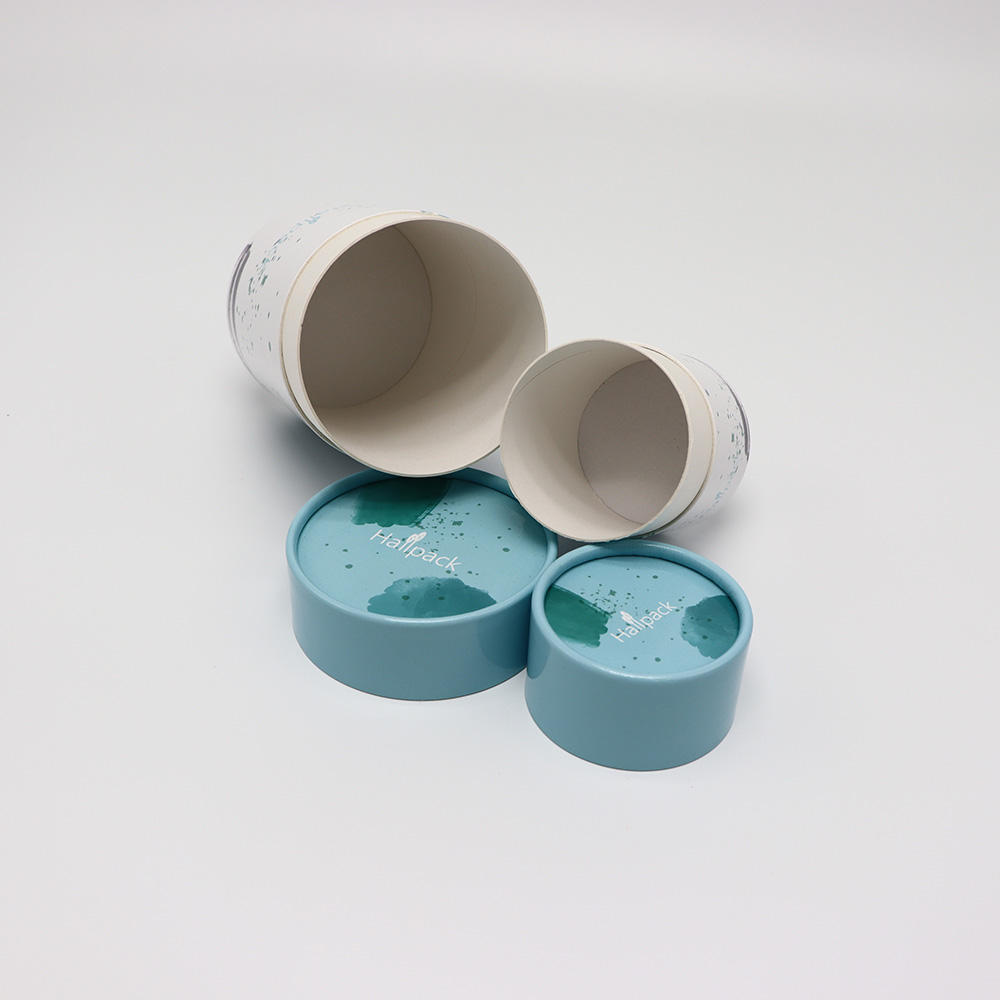 Cylindre de café biodégradable de qualité alimentaire, emballage rond personnalisé en tube de papier artisanal pour le thé