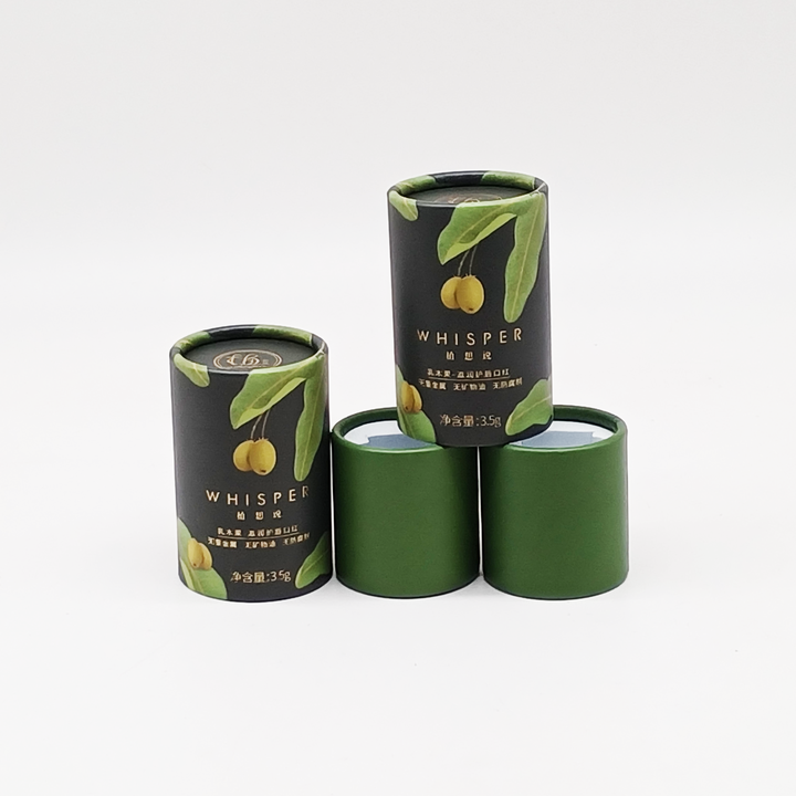 Matériau recyclé biodégradable, impression personnalisée, cylindre en carton dur Kraft, emballage en Tube de papier EVA Neto, huile essentielle