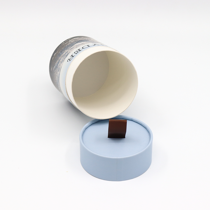 Boîte faite sur commande écologique de cylindre de carton de catégorie comestible avec l'emballage de tube de papier de ruban pour le thé de café