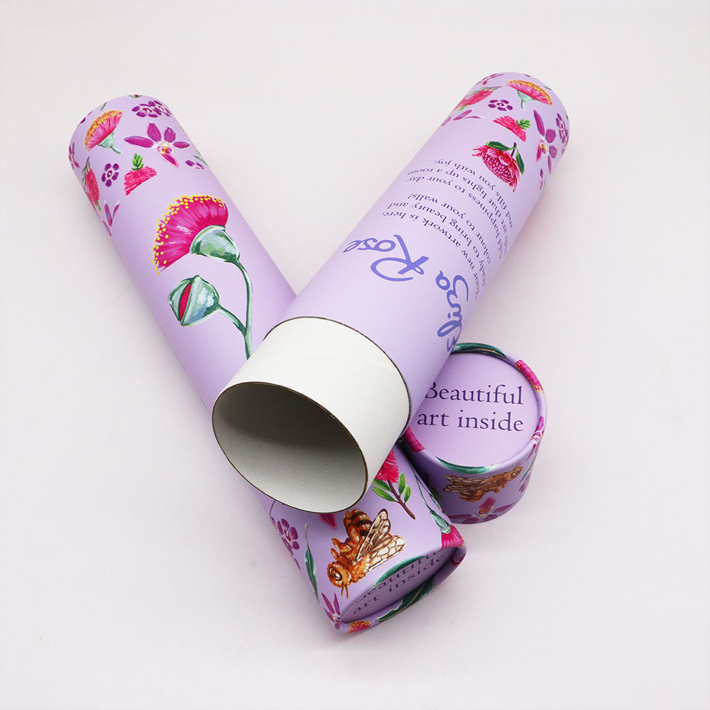 Tubes d'expédition en papier commercialisables Hallpack avec couvercle Tubes d'expédition de courrier Tubes en carton pour affiche
