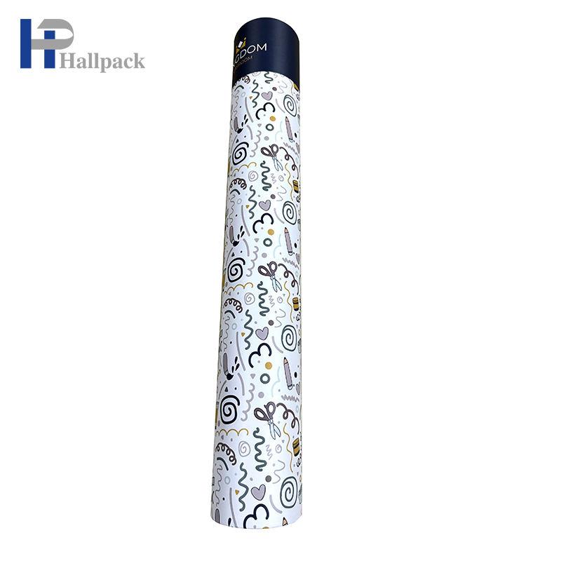 Tube de papier long de tube de papier d'emballage de paquet de métier rond de logo fait sur commande