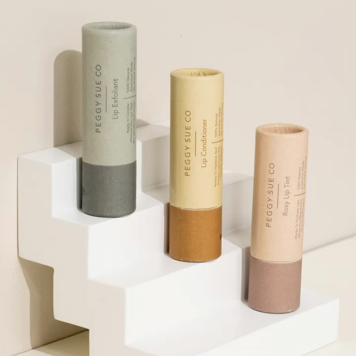 Hallpack – Tube de baume à lèvres personnalisé en papier écologique, cylindre Push Up, déodorant, forme ronde, emballage en Tubes en papier
