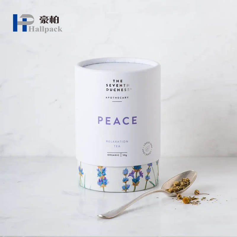 Firstsail conception personnalisée en vrac grain de thé rond cylindre carton écologique boîte de qualité alimentaire paquet de tube de papier alimentaire
