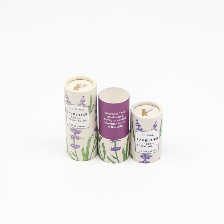 Emballage cosmétique personnalisé de haute qualité, boîte cylindrique en carton, emballage en Tube de papier pour parfum, huile essentielle de vernis à ongles