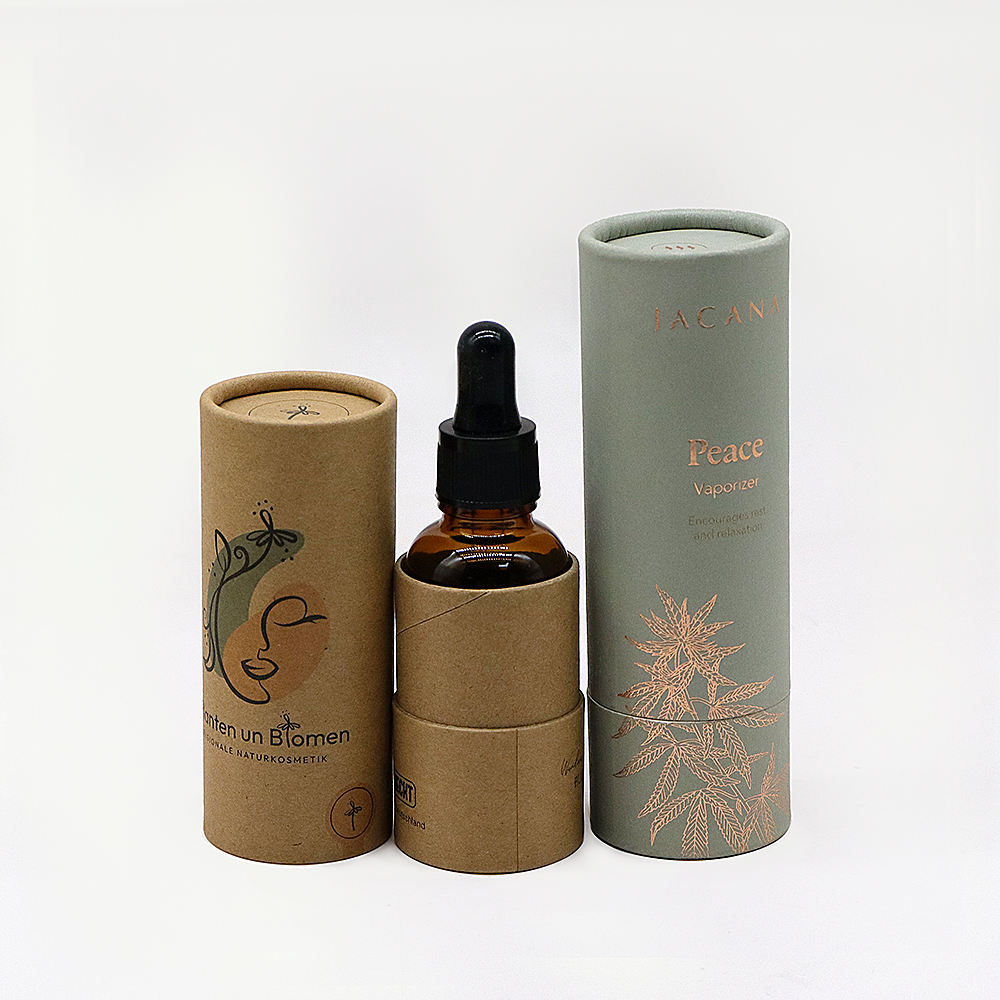Emballage personnalisé de tube de papier de bouteille de cosmétiques de tube de papier d'emballage de grande capacité