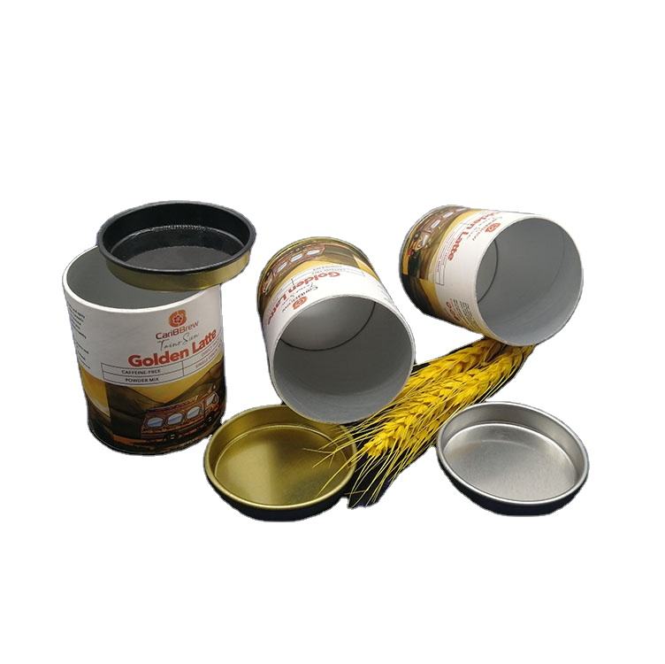 Tubes en papier de forme ronde, matériau biodégradable, emballage personnalisé, papier artisanal de qualité alimentaire, boîte cylindrique de collation