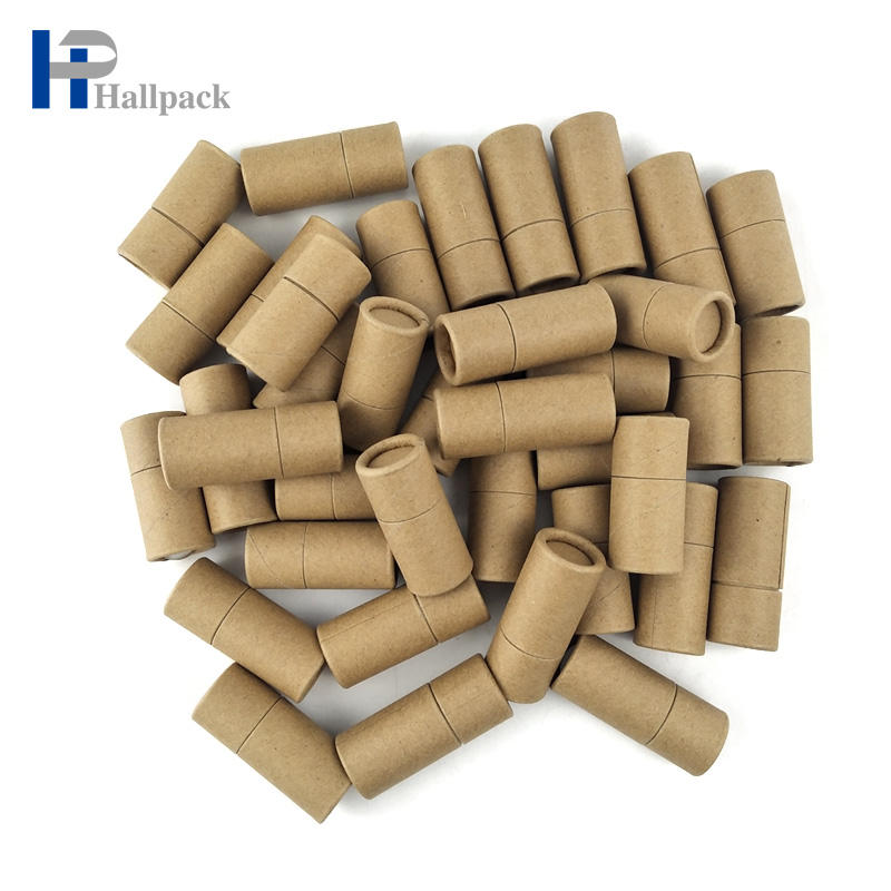 Emballage en carton Push Up biodégradable 100%, 100 pièces/ctn, Tube en papier Kraft brun pour baume à lèvres