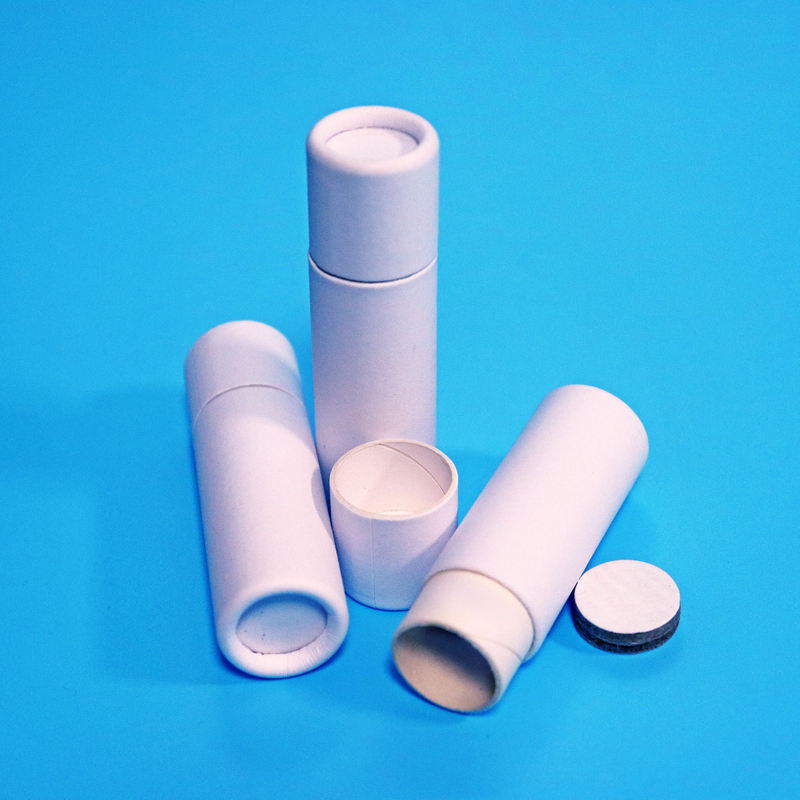Ensemble de boîtes de rangement rondes et rigides en papier recyclé de 10 ml, pour usage cosmétique, tube d'emballage de barre de lotion push-up blanche de haute qualité de 0,3 oz