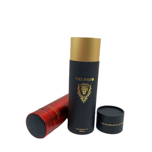 Cylindre en carton Kraft biodégradable, tube en papier, matériaux recyclés, impression estampillée pour bougies et bouteilles thermos, emballage cadeau