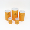 Boîte d'emballage cylindrique en carton de qualité alimentaire, écologique, personnalisée, facile à tirer, écrous de scellage en métal, emballage de café et de thé, Tube en papier