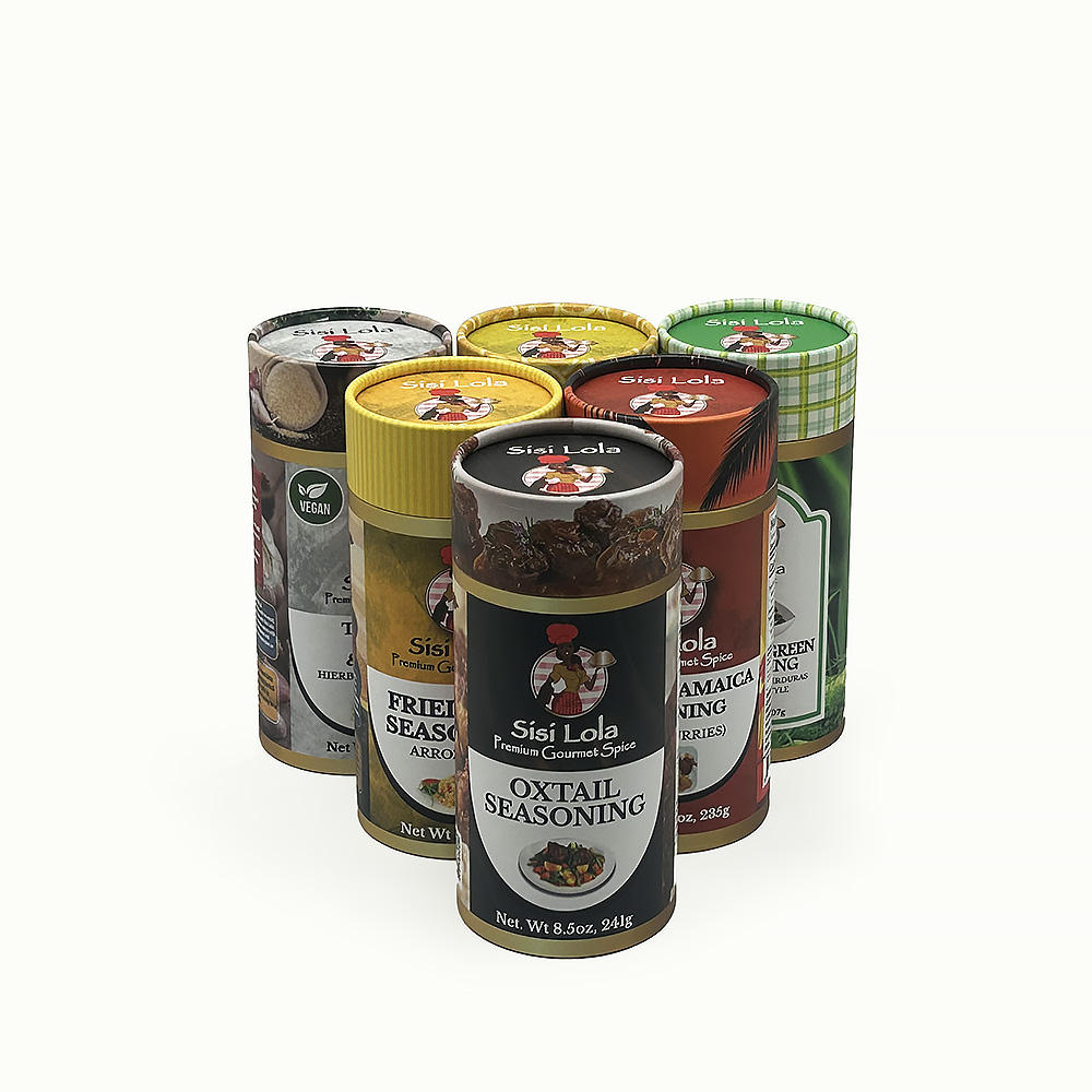Boîte cylindrique en carton Kraft biodégradable, personnalisée, couvercle à déchirure facile de qualité alimentaire, Tubes en papier à 3 couches, emballage d'assaisonnement