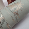 Tube de bougie en papier kraft recyclable écologique, emballage de boîte ronde en papier imprimé doré pour le thé