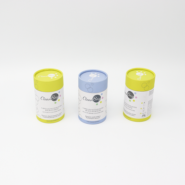 Emballage fait sur commande écologique de tube de papier de boîte de cylindre de carton de nettoyant pour le détergent polyvalent de fenêtres d'ameublement
