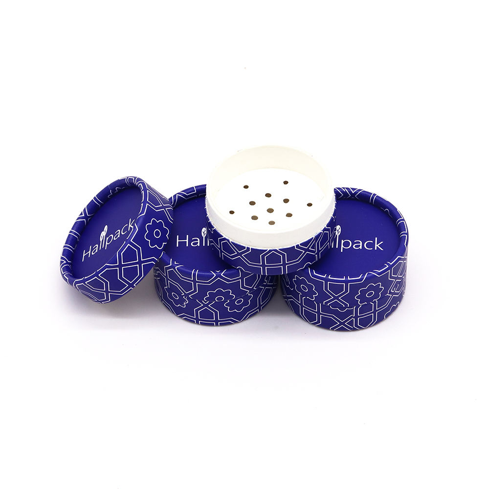 Pot en carton de poudre libre recyclé personnalisé, boîte en Tube de papier Kraft Compact biodégradable, emballage de récipient de sel de bain, bricolage