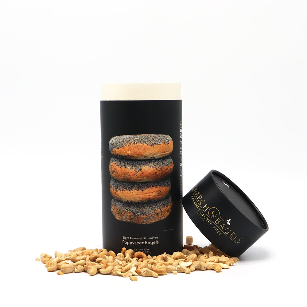 Cylindre biodégradable imprimé personnalisé, papier alimentaire, boîtes de thé en carton, gâteaux, pain, biscuits, café, bonbons, emballage en tube de papier