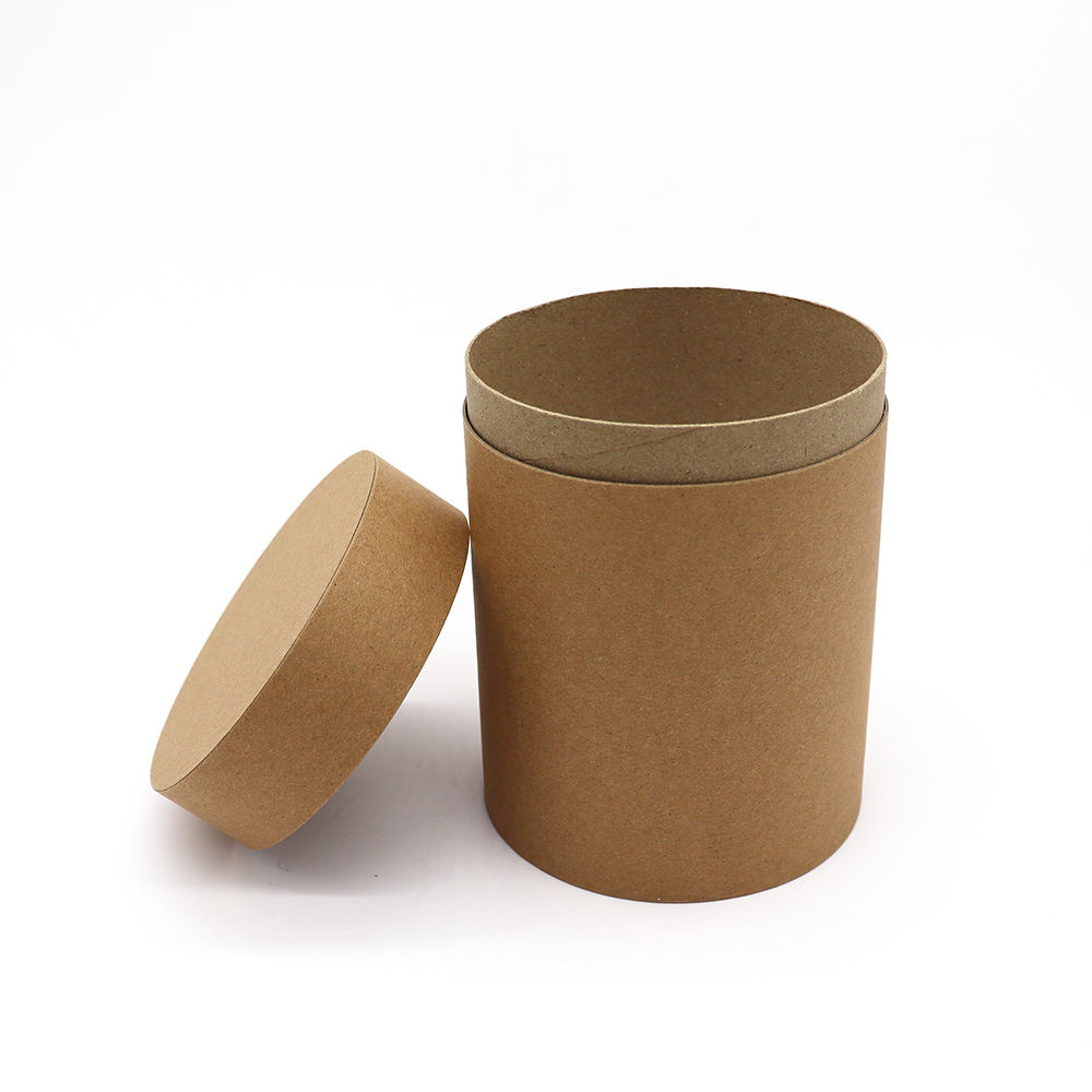 Emballage de tube de papier de thé de café de poudre de protéine de tube rond de bord plat de carton biodégradable de taille faite sur commande favorable à l'environnement