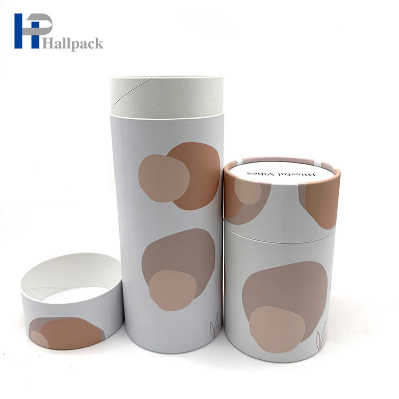 Cylindre biodégradable d'impression personnalisée, papier alimentaire, carton, sacs de boîte à thé de qualité supérieure, emballage de boîte à tubes pour emballage de thé en vrac